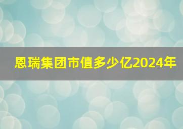 恩瑞集团市值多少亿2024年