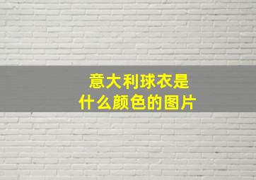 意大利球衣是什么颜色的图片