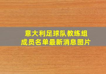 意大利足球队教练组成员名单最新消息图片