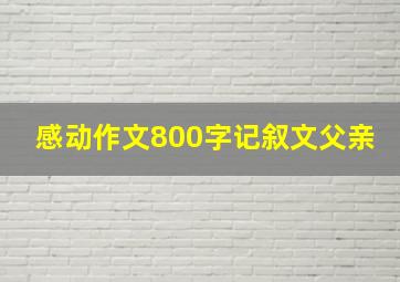 感动作文800字记叙文父亲