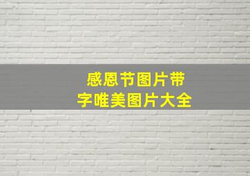 感恩节图片带字唯美图片大全