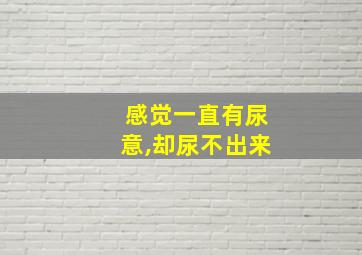 感觉一直有尿意,却尿不出来