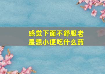 感觉下面不舒服老是想小便吃什么药