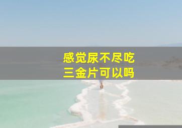 感觉尿不尽吃三金片可以吗