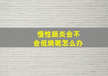 慢性肠炎会不会低烧呢怎么办