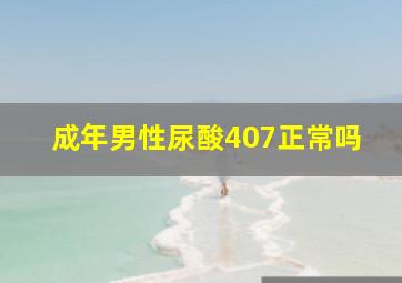 成年男性尿酸407正常吗