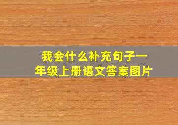 我会什么补充句子一年级上册语文答案图片