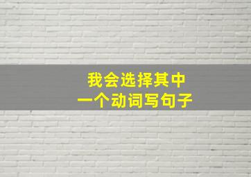 我会选择其中一个动词写句子