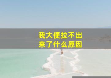 我大便拉不出来了什么原因