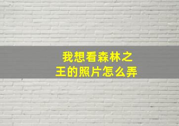 我想看森林之王的照片怎么弄