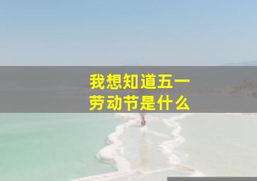 我想知道五一劳动节是什么