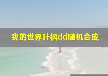 我的世界叶枫dd随机合成