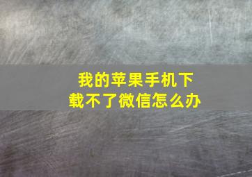 我的苹果手机下载不了微信怎么办