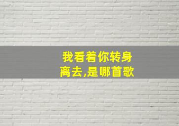 我看着你转身离去,是哪首歌