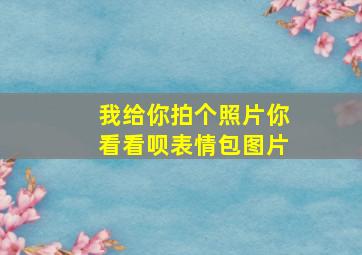 我给你拍个照片你看看呗表情包图片