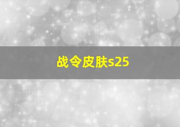 战令皮肤s25