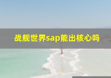 战舰世界sap能出核心吗