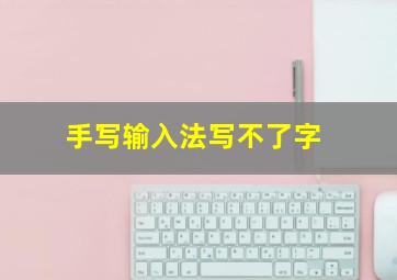 手写输入法写不了字