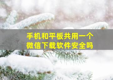 手机和平板共用一个微信下载软件安全吗