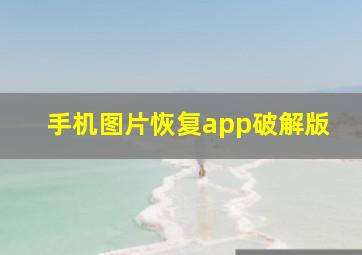 手机图片恢复app破解版