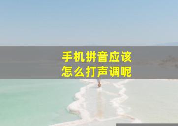 手机拼音应该怎么打声调呢