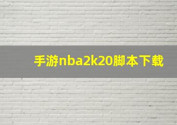 手游nba2k20脚本下载