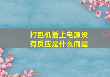 打包机插上电源没有反应是什么问题