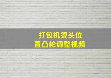 打包机烫头位置凸轮调整视频