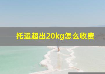 托运超出20kg怎么收费