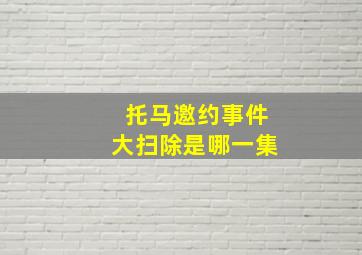 托马邀约事件大扫除是哪一集