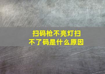 扫码枪不亮灯扫不了码是什么原因