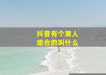 抖音有个黑人组合的叫什么