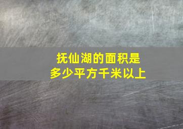 抚仙湖的面积是多少平方千米以上