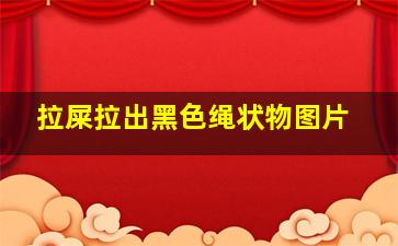 拉屎拉出黑色绳状物图片