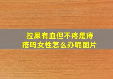 拉屎有血但不疼是痔疮吗女性怎么办呢图片