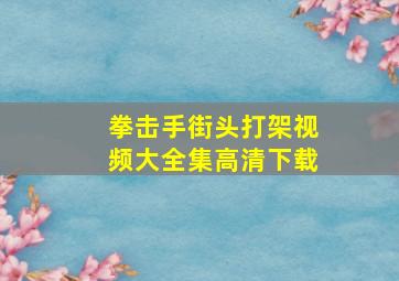 拳击手街头打架视频大全集高清下载