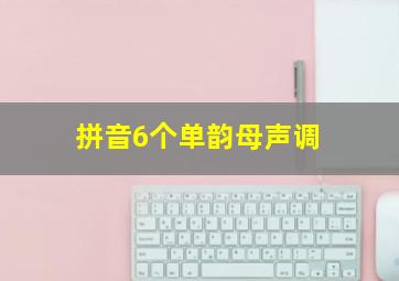 拼音6个单韵母声调