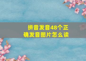 拼音发音48个正确发音图片怎么读