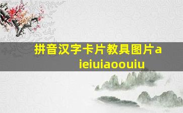 拼音汉字卡片教具图片aieiuiaoouiu