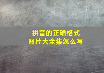 拼音的正确格式图片大全集怎么写