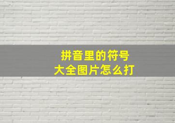 拼音里的符号大全图片怎么打