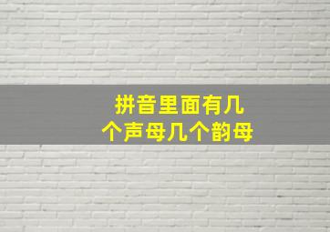 拼音里面有几个声母几个韵母