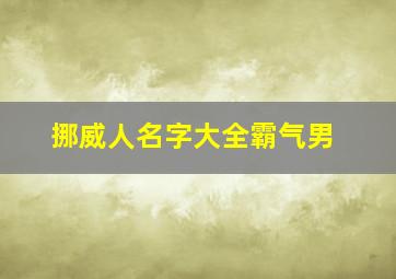 挪威人名字大全霸气男