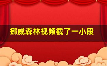 挪威森林视频截了一小段