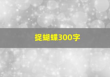 捉蝴蝶300字