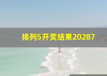 排列5开奖结果20287