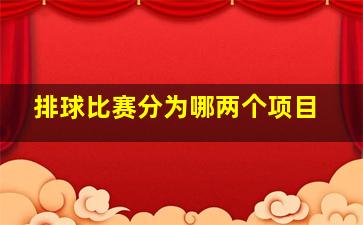 排球比赛分为哪两个项目