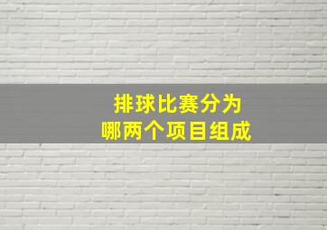 排球比赛分为哪两个项目组成