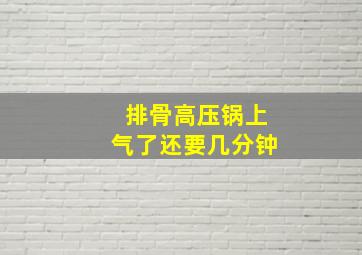 排骨高压锅上气了还要几分钟