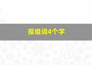 探组词4个字